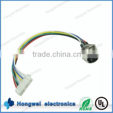 Customized metal aviation waterproof plug socket connector to JST PHR-8 cable assembly