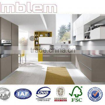 mix color modern lacquer kitchen cabinets