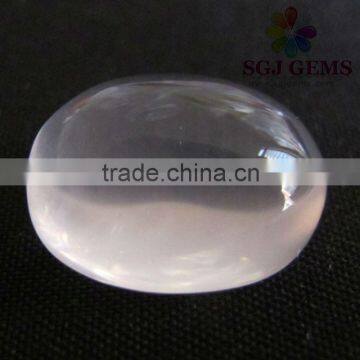 Natural Rose Quartz Oval Cabochon Gemstone Beads