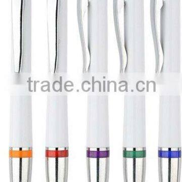 hot sale click plastic ball pen with metal clip