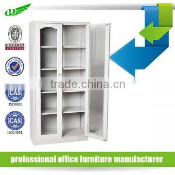 Office/School book display metal cupboard, file storage steel cabinet, display bookcase