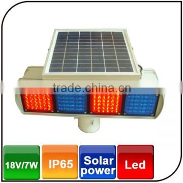 Warranty 1 year IP65 aluminium alloy solar traffic signal light double-sided led solar traffic light