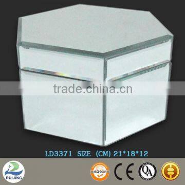 Glass mirror jewelry box for wedding gift