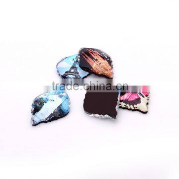 2016 Butterfly Crystal Tile Fridge Magnets , Glass Butterfly Magnet for Home Decoration