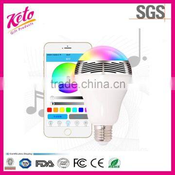 Fashion smart bluetooth led speaker bulb with mobile phone app control