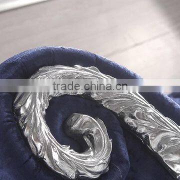 Neoclassical Foil Furniture Fabric Chesterfield Design Sofa AL191 photo-4