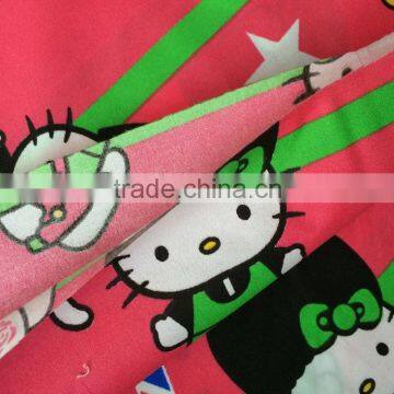 Colorful Hello Kitty Pattern Microfiber Peach Skin Fabric for Bedding photo-4