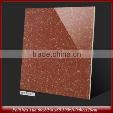 Red Dark Pulati Cheap Porcelain Ceramic Tiles Price Square Meter