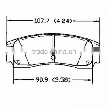 D698 1251 0016 Rear for buick Cadillac Chrysler Oldsmobile Plymouth Chevrolet Dodge Opel Pontiac Eagle brake pad hi-q