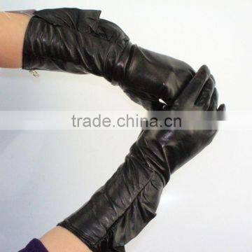 Women's Long GENUINE LAMBSKIN Soft Leather Opera Gloves