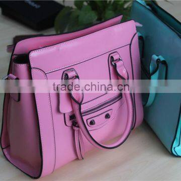 Wholesale handbag with smile face hot sale leather women fashion handbag