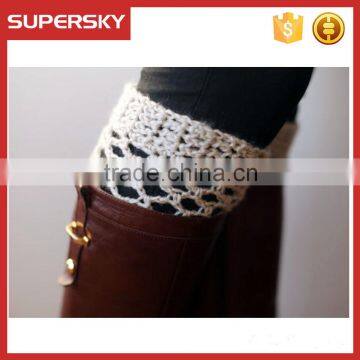 A-262 Crochet Boot Toppers Socks Handmade Crochet Boot Toppers Open Knitted Boot Cuffs photo-2