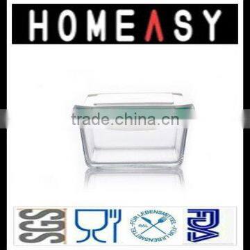 Square Transparent Heat-resistant Glass Preserving Box