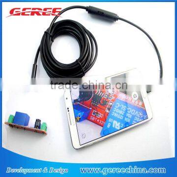 5m USB Android OTG Endoscope 7mm Mini Waterproof Borescope Inspection Tube Pipe Snake Camera photo-2