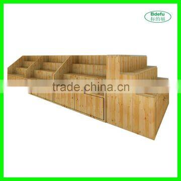 Wooden foods display shelve