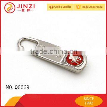 Colorful epoxy zipper puller with cord for clothes