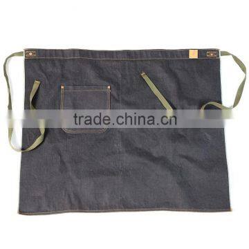 Custom high quality half apron denim with pockets