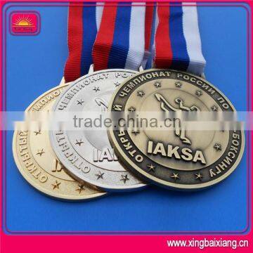 Egypt Diving Dog Dragon Casting Metal Medals With Red Ribbon photo-2
