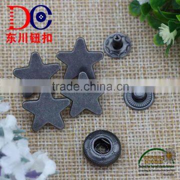 Star Design Snap Fastener Metal Button Spring Snap Button for Leather Jacket photo-3