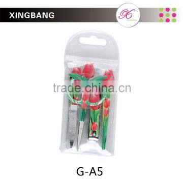 high quality pedicure set with transfer printing, wholesale manicure kit for personal care