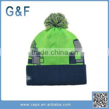 Cheap New Style Fur Ball Beanie Hat For Wholesale