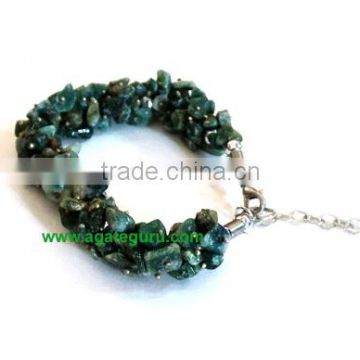 Green Jade Chips Bracelet Weight : India Chakra Bracelet wholesaler