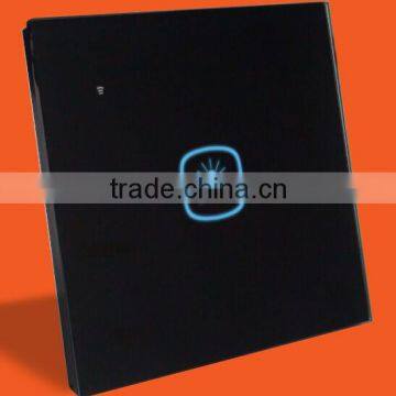 Beautiful LED panel Touch Switch wall switch 1gang tempered glass
