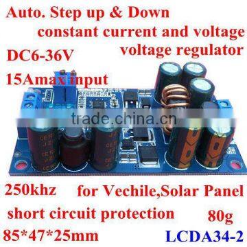 DC to DC Auto. Boost and buck converter module 20mA 250KHZ 15Amax 6-36V constant current voltage regulator