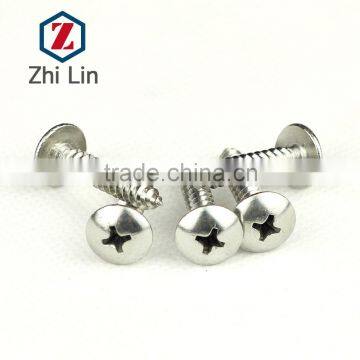 Stainless steel flat head cross recessed self-tapping screw M6*10-M6*60