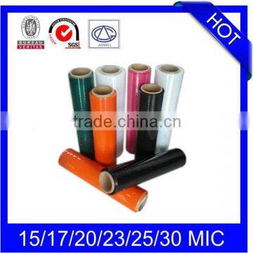 20micX50cmX300m lldpe package colour stretch film of black stretch film and blue film