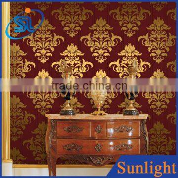 delicate embossed vinyl wallpaper TV background decor luxury wallpaper