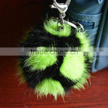 America The Most Popular Selling Lovely Pom Pom Fur Key chain /Fox Fur Chains