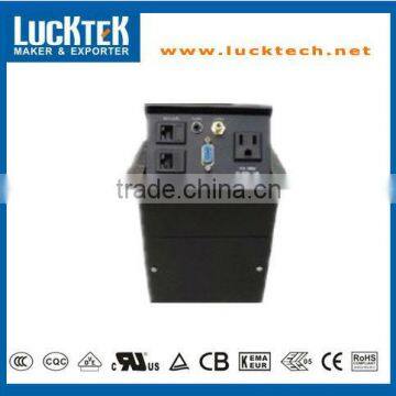 Multifuctional USA type power outlet retractable deskt power socket