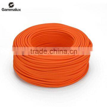 Factory Direct Sale Orange Power Cord,Colourful Fabric Textile Power Cord Round