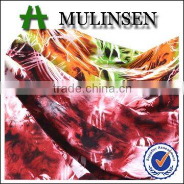 Mulinsen textile made by Germany machine soft yarn fabric with spandex, viscose printed fabric