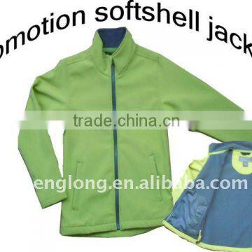 Promotional softshell jacket for kids(competitve supplier)