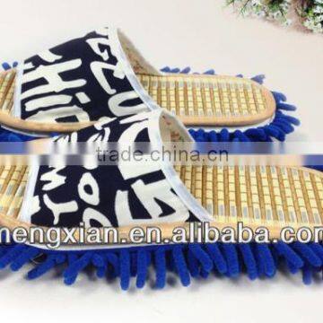 2014 wholesale bamboo floor clean Chenille slipper