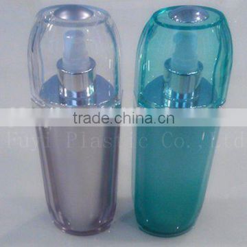 Acrylic Oval-shaped Lotion Bottle and Jar for cosmetic Packaging