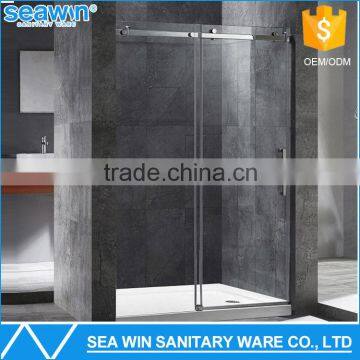 2016 Fashion Bathroom Stainless Steel Adjust Frameless 8mm Tempered Glass Sliding Shower Door                        
                                                Quality Choice