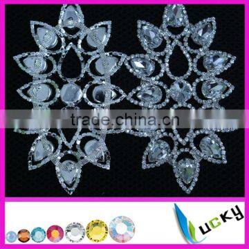 2014 New Design sew on rhinestones appliques and pearl trimming Handmade Welding with cristal strass for sash or wedding dress