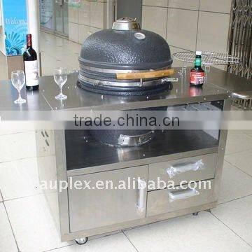 Luxury Commercial Movable Ceramic Egg Grill With Stainless Steel Trolley(AU-215S2) photo-3