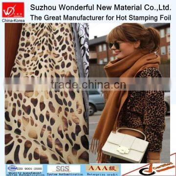 leopard skin hot stamping foil textile