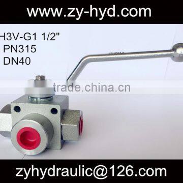 L port VH3V high pressure ball valve with holes