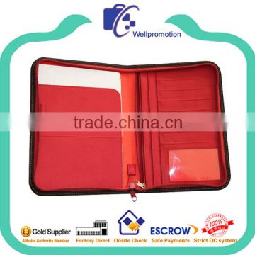 Wellpromtion fashion promotional microfiber A5 Portfolio