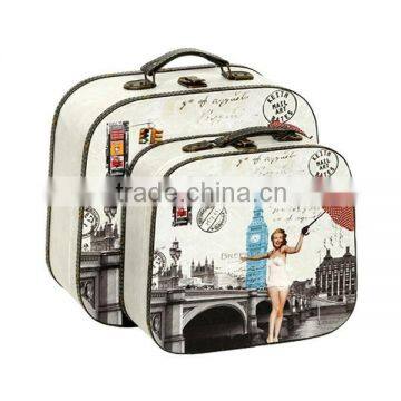 Wholesale Vintage Suitcases,Decorative Suitcase,Canvas Suitcase Box