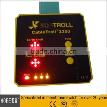 custom silk printing led membrane switch matrix tactile switch