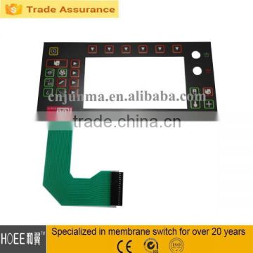 High performance HOT selling Die cutting transparent LCD touch screen film membrane and rubber numeric keypad