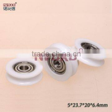 Running smooth white wheels for aluminum windows system