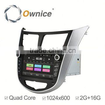 Android 4.4 & Android 5.1 quad core Ownice C180 radio player for Hyundai Verna Accent support OBD DTV