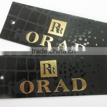 Custom Logo Cloth Tag Swing Tag in Black Card